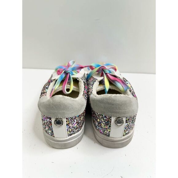 Steve Madden Girls Sneakers Jrize Sz 5 Multicolor Sequin Detailed Lace Up Style - Picture 4 of 11